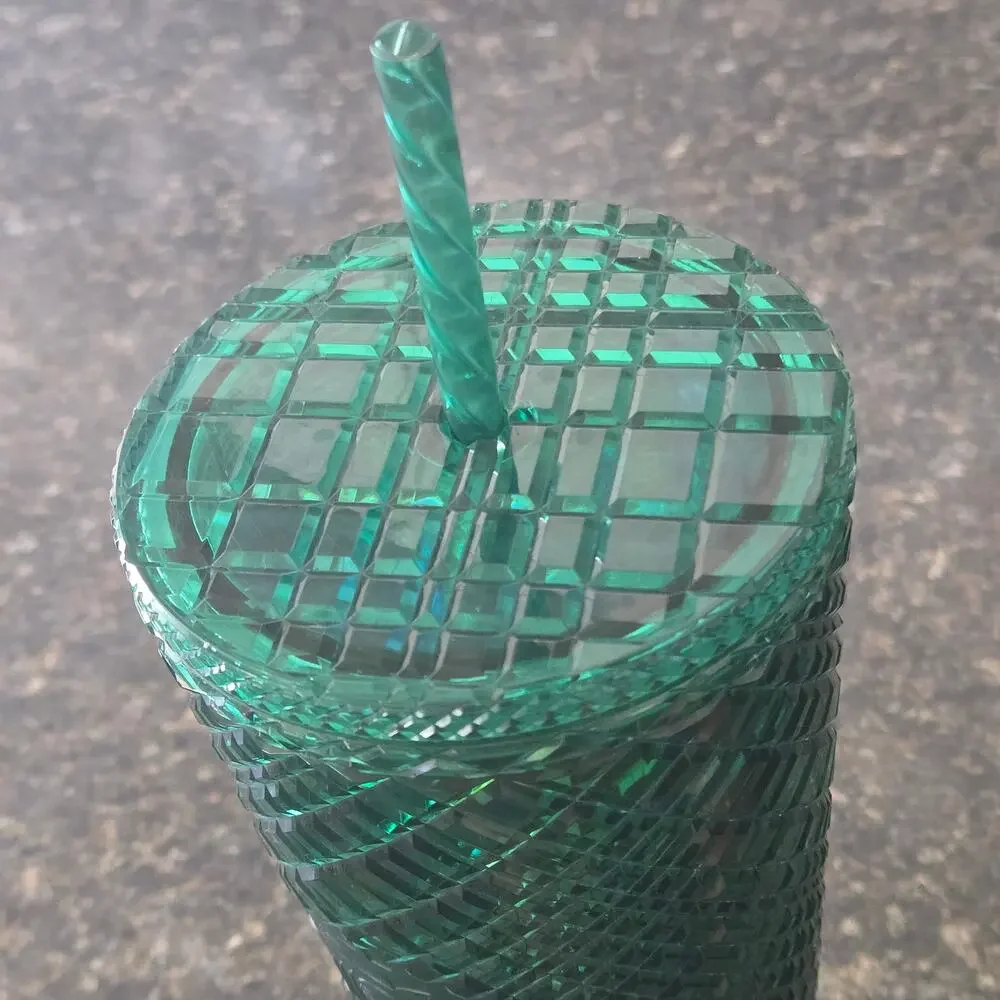 Starbucks Emerald Green Jeweled Studded Venti Tumbler 24 oz 2022 Cold Cup - Picture 5 of 5